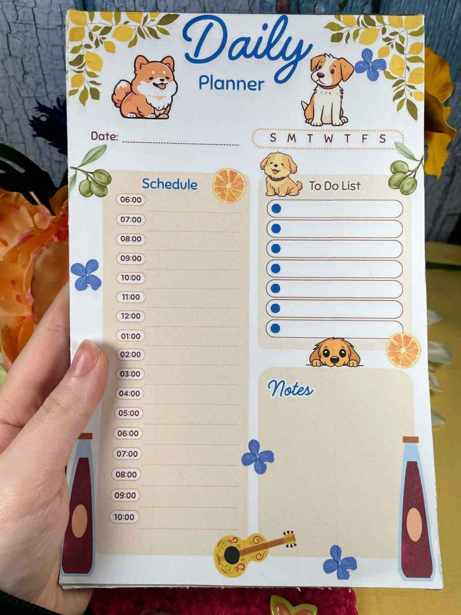 Italian Fun Planner Notepad 5.5&amp;quot; x 8.5&amp;quot; Autumnmist Boutique