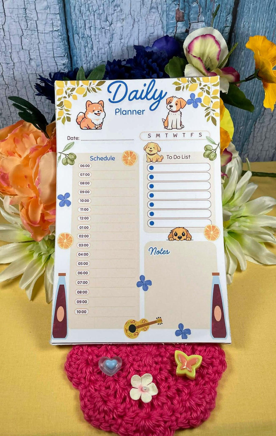 Italian Fun Planner Notepad 5.5&amp;quot; x 8.5&amp;quot; Autumnmist Boutique