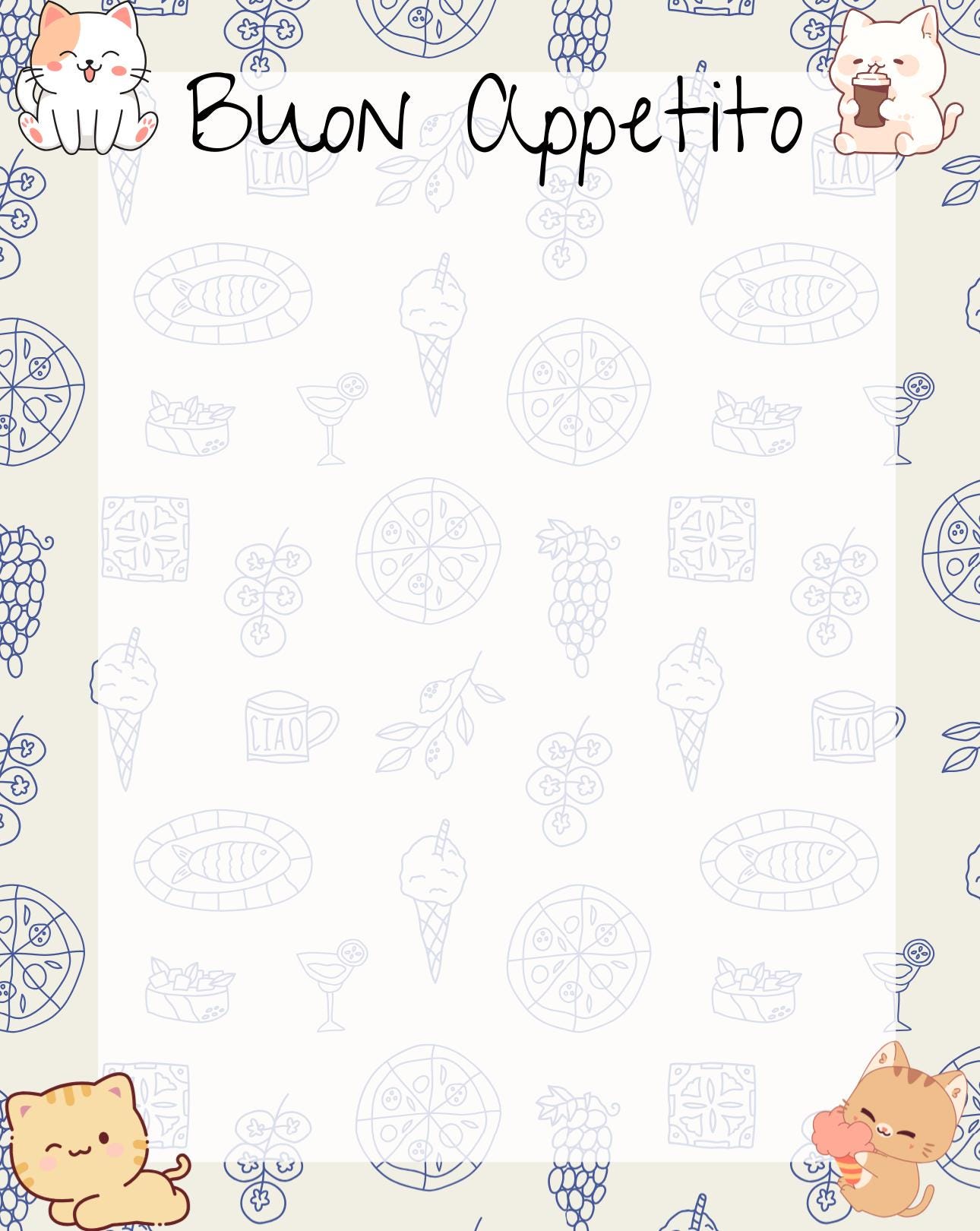 Italian Cats Notepad 4.25&amp;quot; x 5.5&amp;quot; Autumnmist Boutique