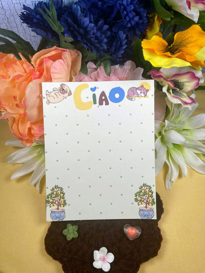 Ciao! Notepad 4.25&amp;quot; x 5.5&amp;quot; Autumnmist Boutique