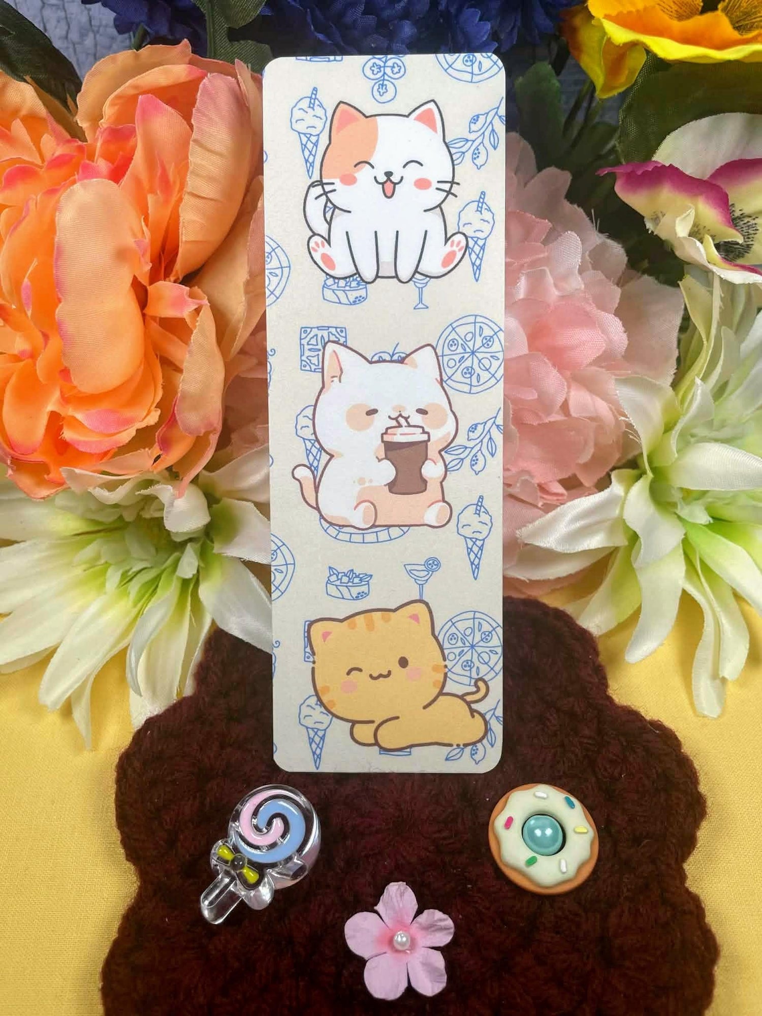 Italian Cat Holiday Laminated Bookmark Autumnmist Boutique