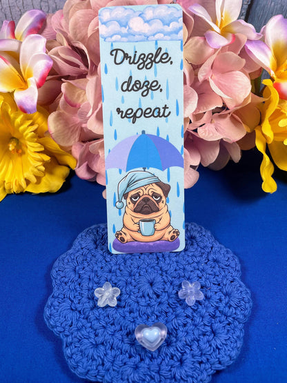 Rainy Dog Laminated Bookmark - Autumnmist Boutique