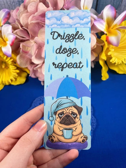 Rainy Dog Laminated Bookmark - Autumnmist Boutique