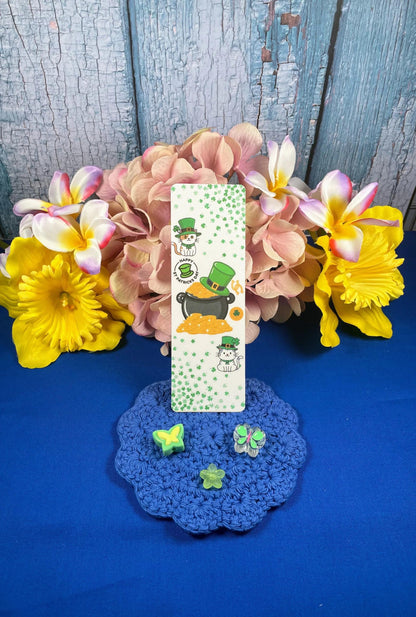 Lucky Whiskers Laminated Bookmark - Autumnmist Boutique