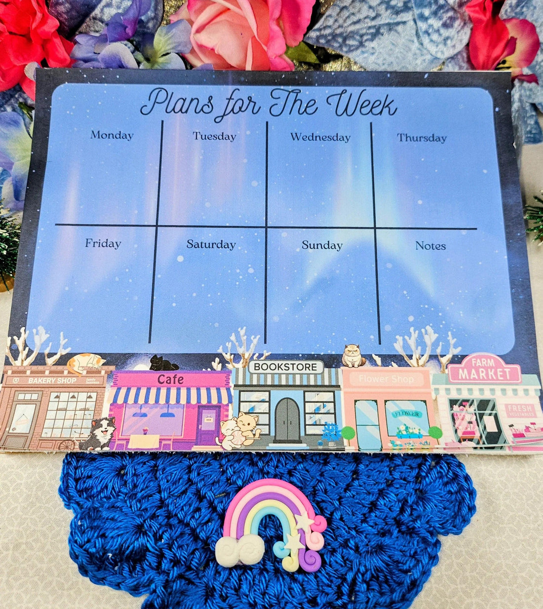 Main Street Winter Nights Large Planner Notepad 8.5&amp;quot; x 11&amp;quot; - Autumnmist Boutique