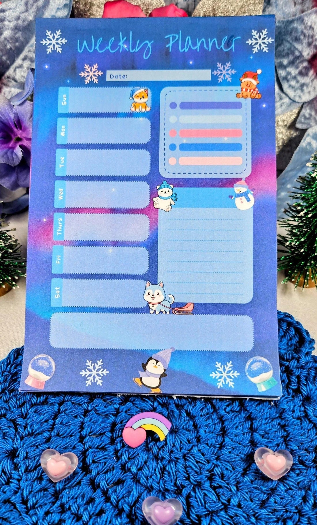 Winter Friends Planner Notepad 5.5&amp;quot; x 8.5&amp;quot; - Autumnmist Boutique