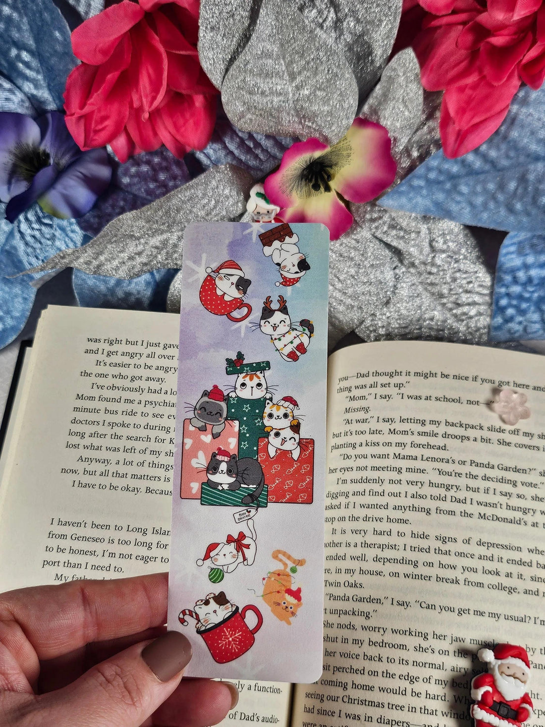 Cozy Catmas Crew Laminated Bookmark - Autumnmist Boutique
