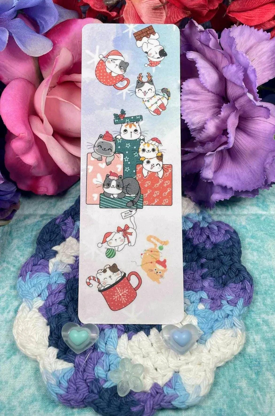 Cozy Catmas Crew Laminated Bookmark - Autumnmist Boutique