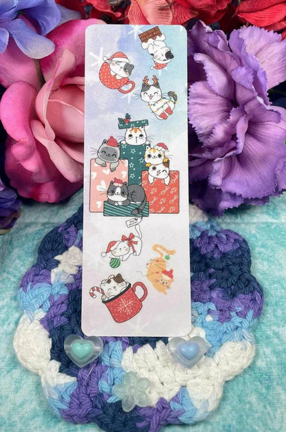 Cozy Catmas Crew Laminated Bookmark - Autumnmist Boutique
