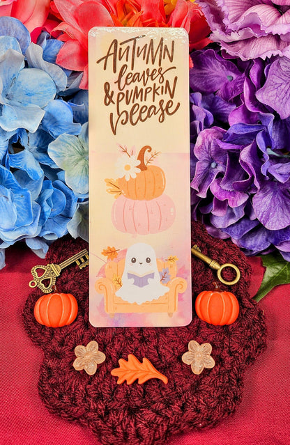 Autumn Boo Laminated Bookmark - Autumnmist Boutique