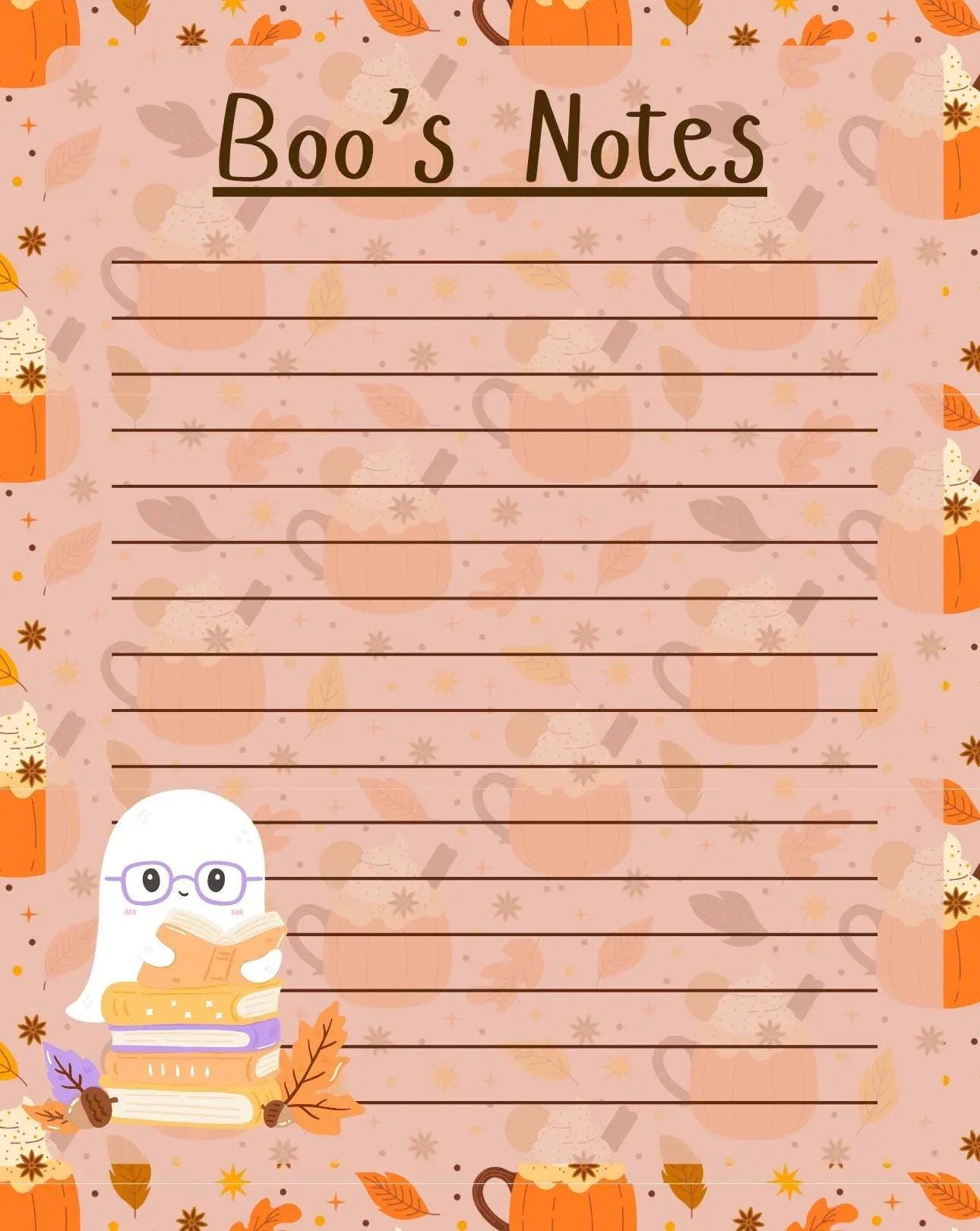 Autumn Boo’s Notes Notepad 4.25&amp;quot; x 5.5&amp;quot; - Autumnmist Boutique