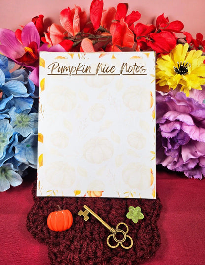 Pumpkin Nice Notepad 4.25&amp;quot; x 5.5&amp;quot; - Autumnmist Boutique
