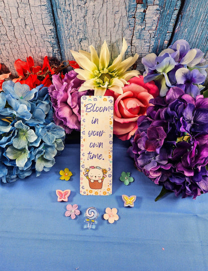 Paws and Petals Cat Laminated Bookmark - Autumnmist Boutique