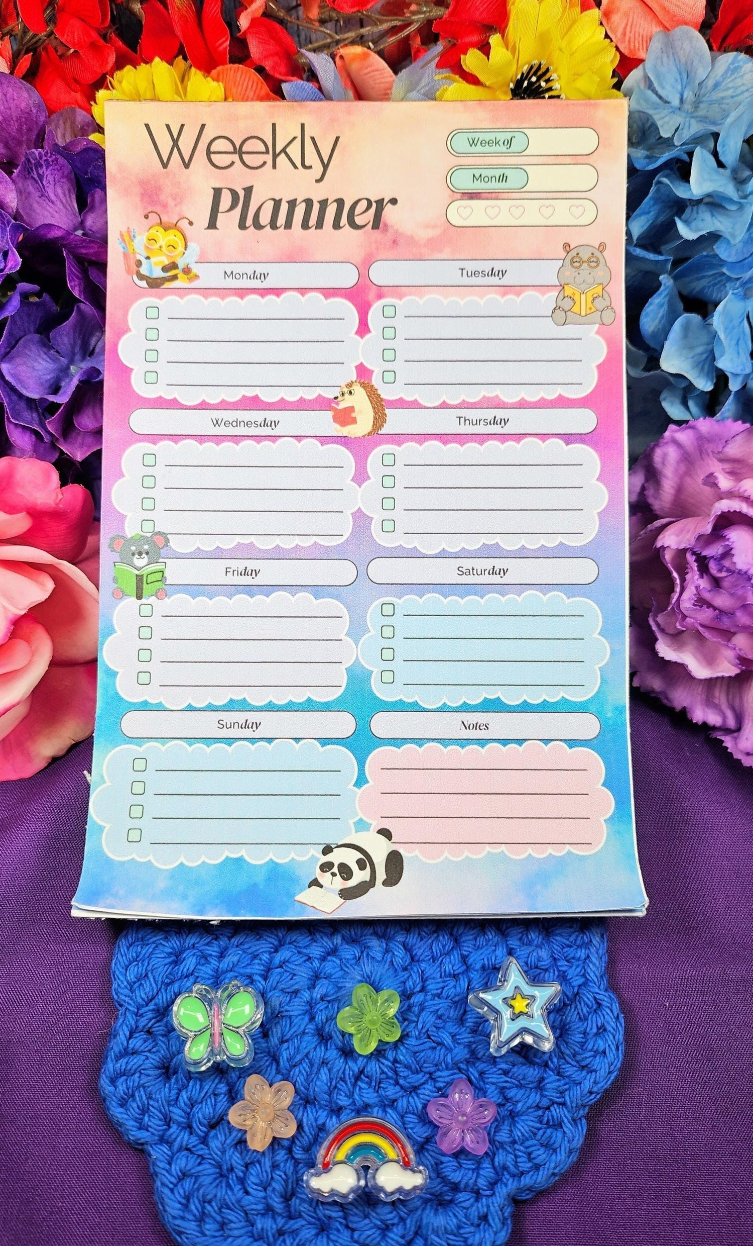Flying High with Reading Weekly Planner Notepad 5.5&amp;quot; x 8.5&amp;quot; - Autumnmist Boutique