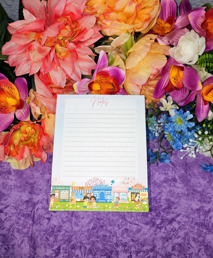 Main Street Spring Edition Notepad 4.25&amp;quot; x 5.5&amp;quot; - Autumnmist Boutique