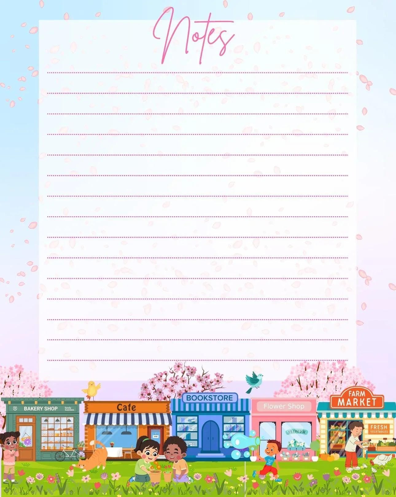 Main Street Spring Edition Notepad 4.25&amp;quot; x 5.5&amp;quot; - Autumnmist Boutique