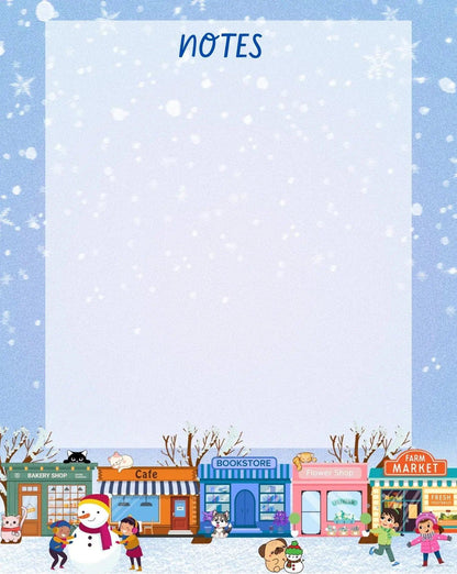 Main Street Winter Edition Notepad 4.25&amp;quot; x 5.5&amp;quot; - Autumnmist Boutique