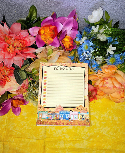Main Street Autumn Edition To Do Notepad 4.25&amp;quot; x 5.5&amp;quot; - Autumnmist Boutique