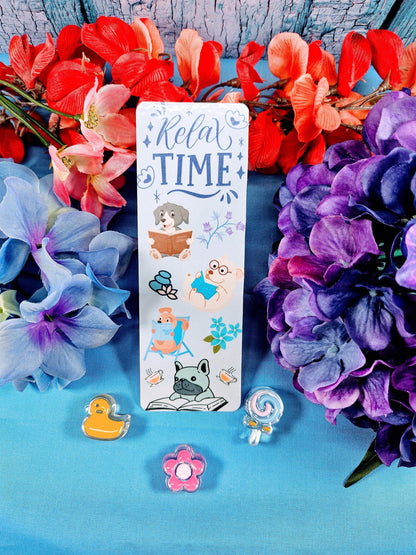 Relax and Read Dog Laminated Bookmark - Autumnmist Boutique