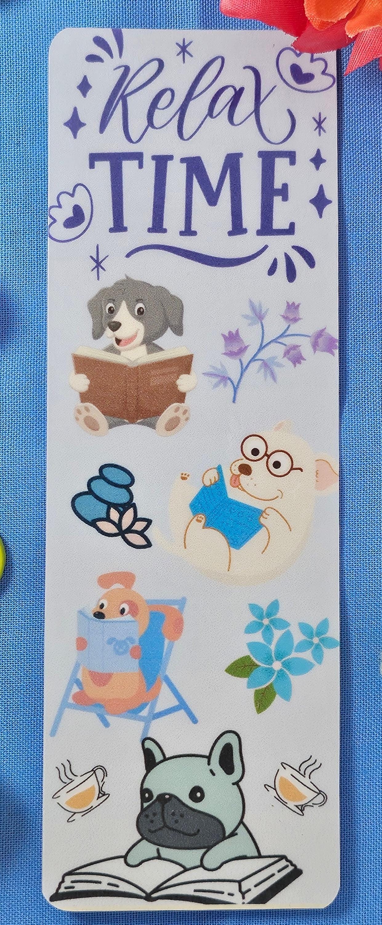 Relax and Read Dog Laminated Bookmark - Autumnmist Boutique