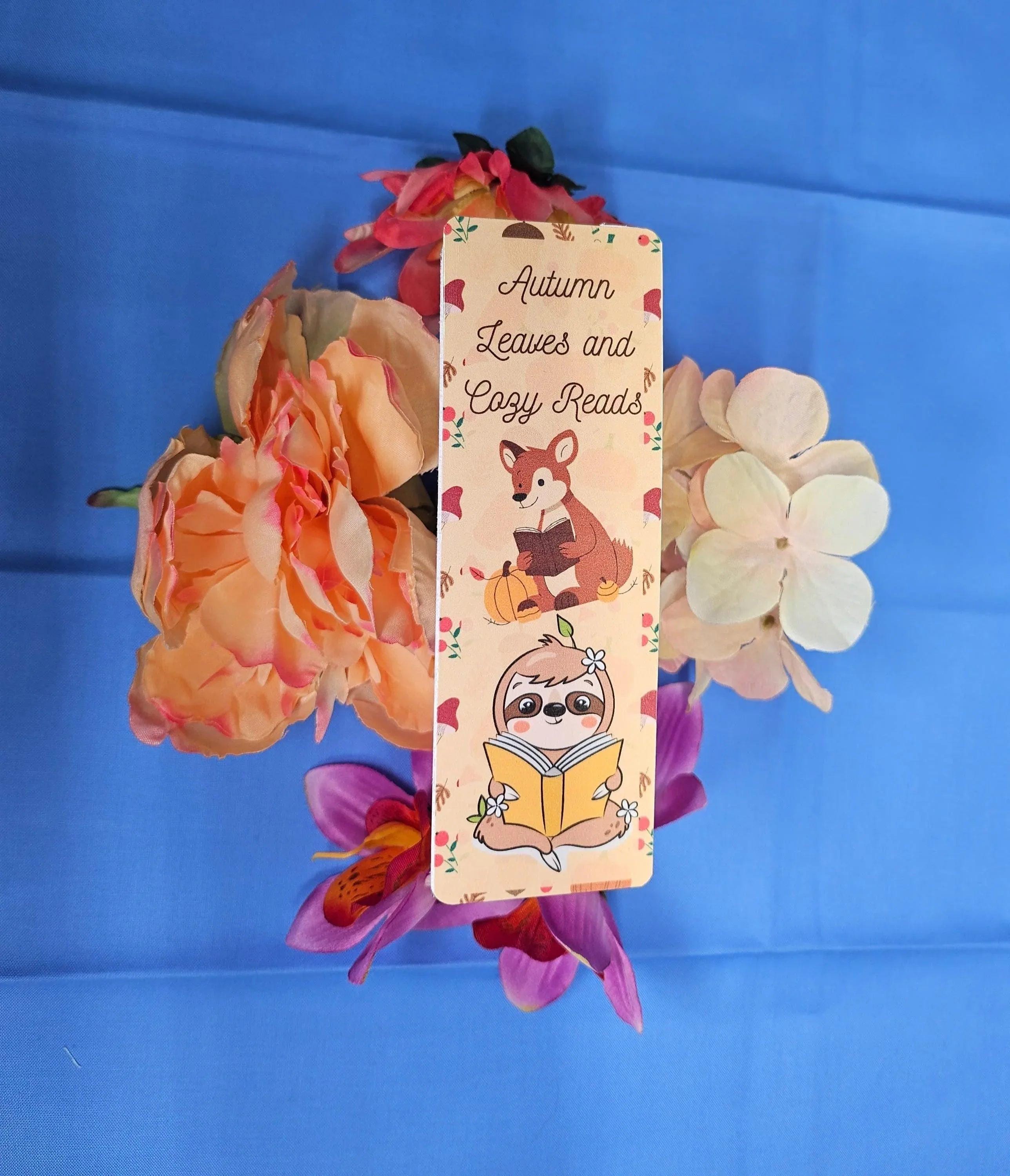 Woodland Friends Reading Laminated Bookmark - Autumnmist Boutique