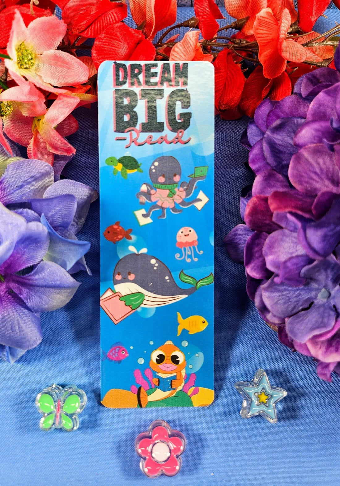 Sea Creature Reading Laminated Bookmark - Autumnmist Boutique