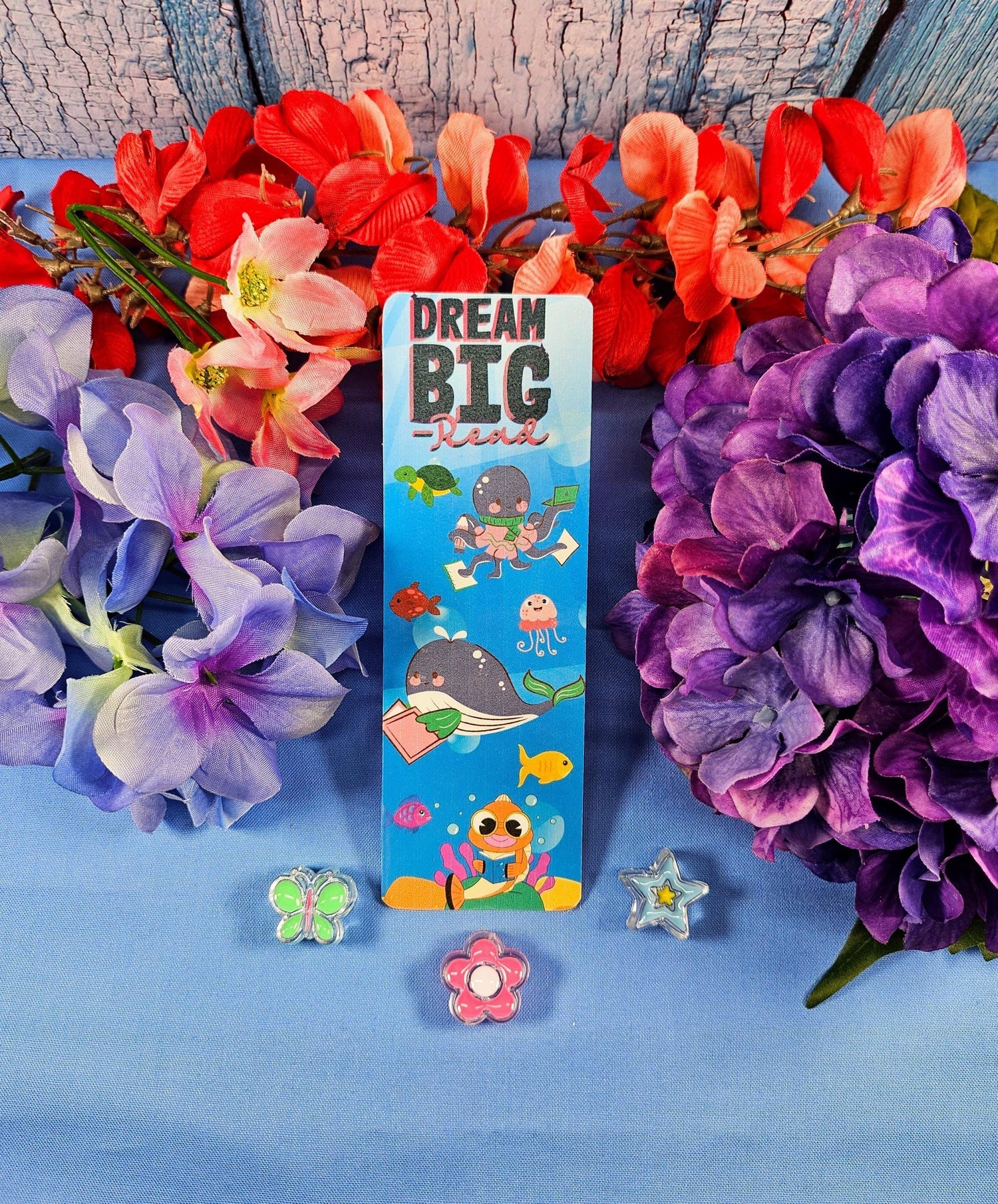 Sea Creature Reading Laminated Bookmark - Autumnmist Boutique