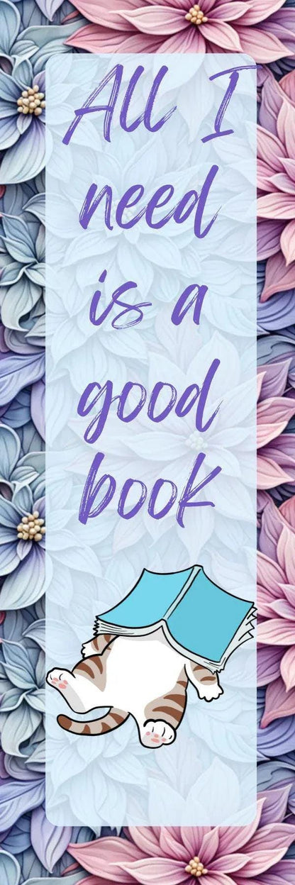 Good Book Cat Laminated Bookmark - Autumnmist Boutique