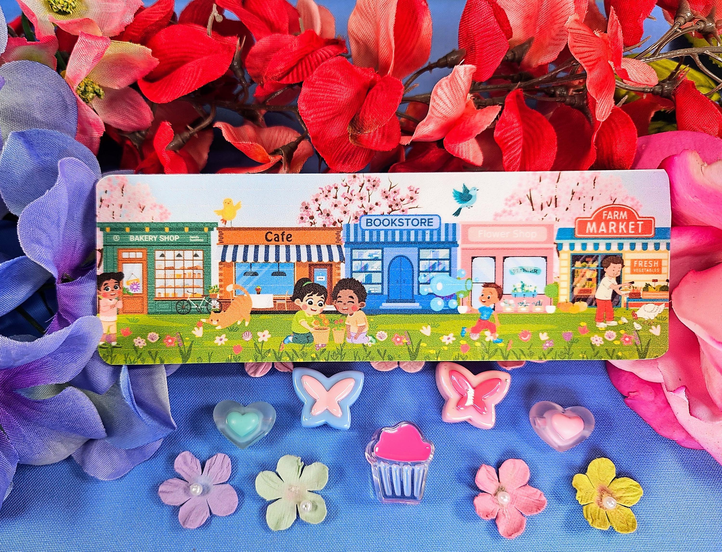 Main Street: Spring Edition Laminated Bookmark - Autumnmist Boutique
