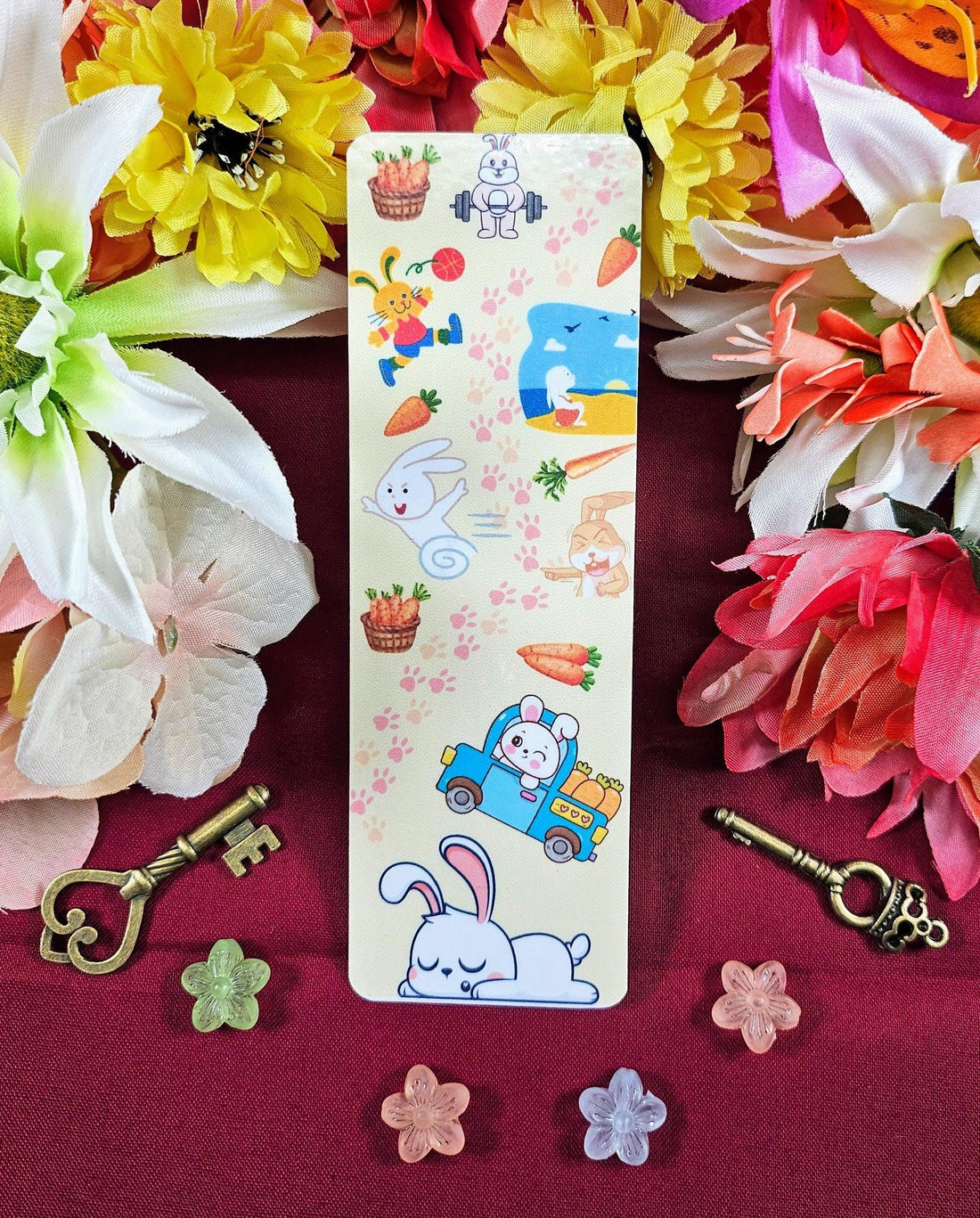 Bunny Carrot Fueled Adventures Laminated Bookmark - Autumnmist Boutique