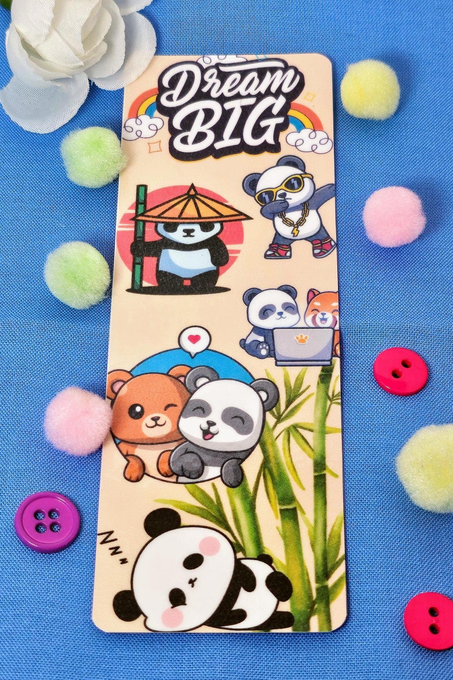 Panda Dreams Laminated Bookmark - Autumnmist Boutique