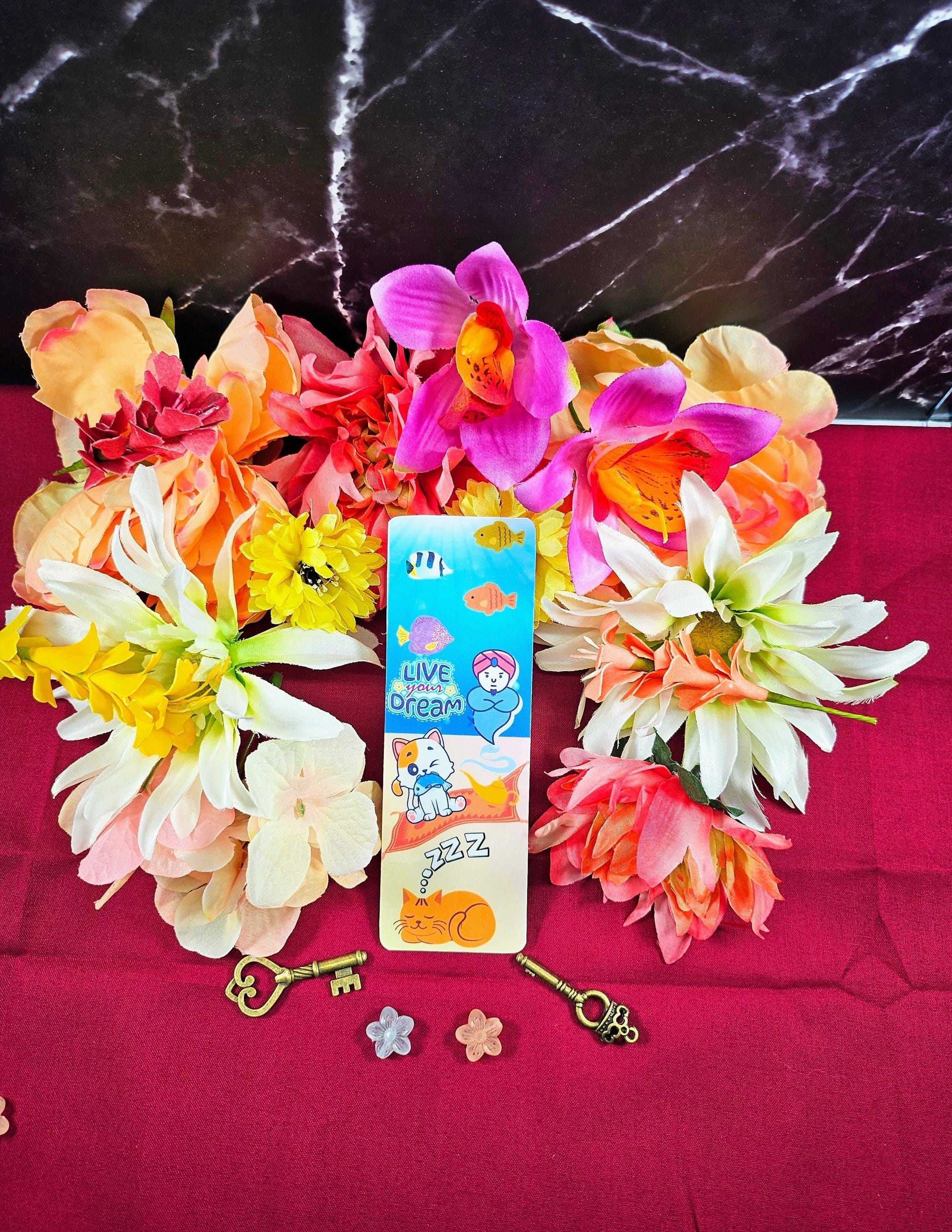 Live Your Dream Genie &amp; Cat Laminated Bookmark - Autumnmist Boutique