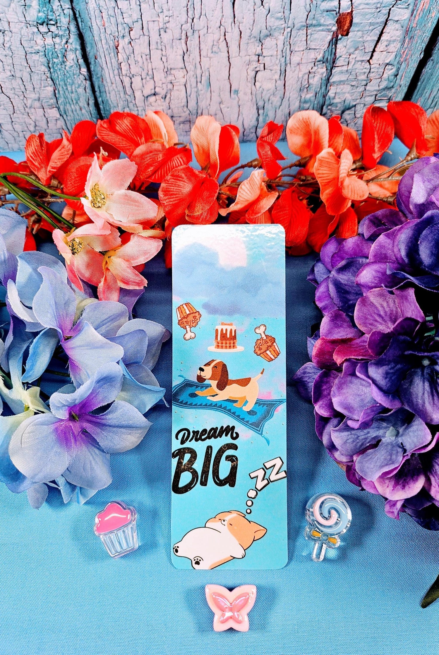 Dream Big Flying Dog Laminated Bookmark - Autumnmist Boutique
