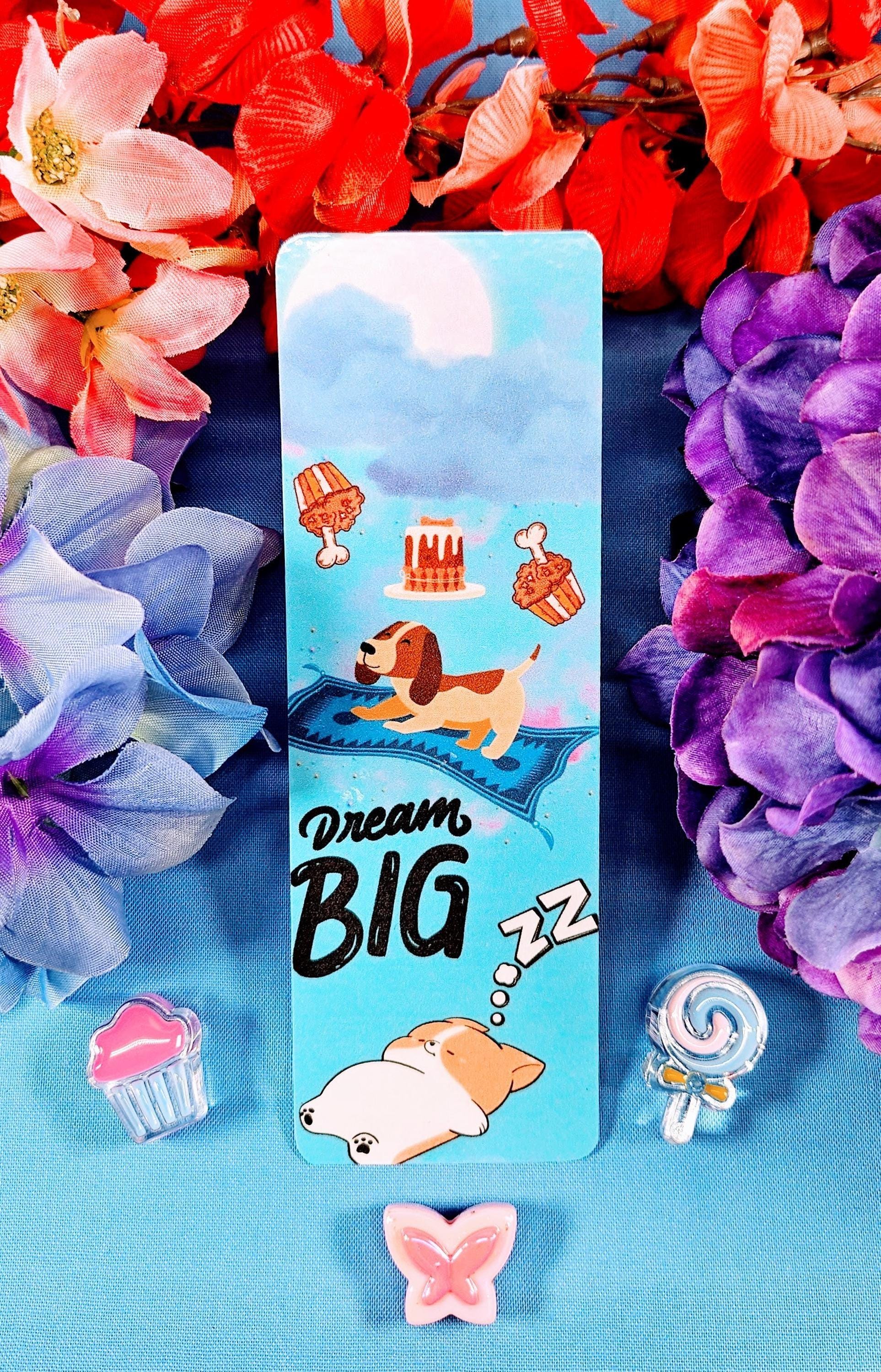 Dream Big Flying Dog Laminated Bookmark - Autumnmist Boutique