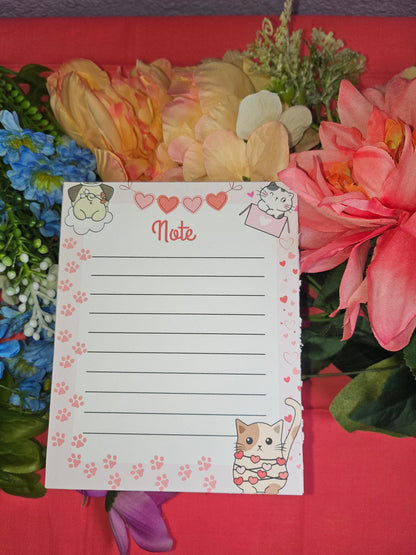 Tangled in Love Cat Notepad 4.25&amp;quot; x 5.5&amp;quot; - Autumnmist Boutique