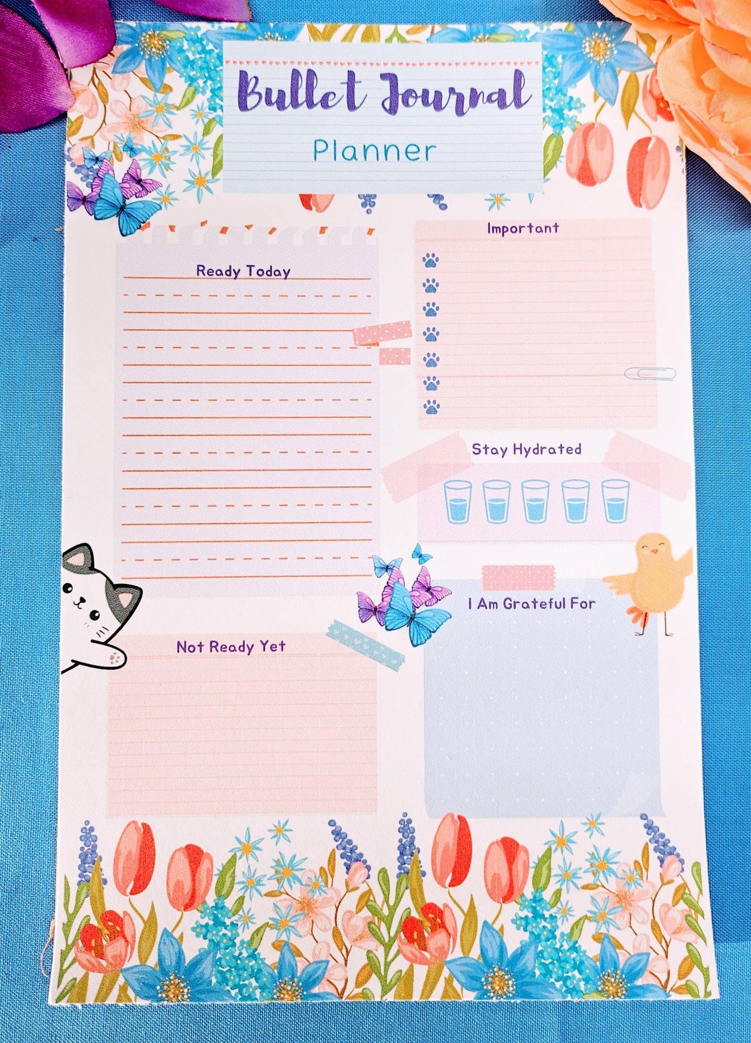 Hello Spring Daily Planner Notepad 5.5&amp;quot; x 8.5&amp;quot; - Autumnmist Boutique