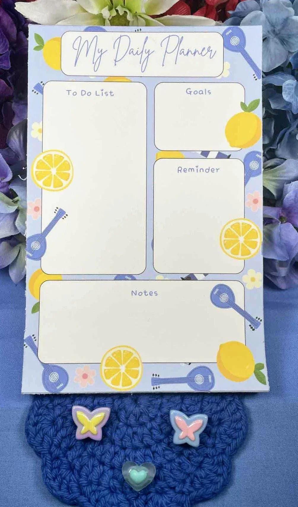Greek Summer Daily Planner Notepad 5.5&amp;quot; x 8.5&amp;quot; - Autumnmist Boutique