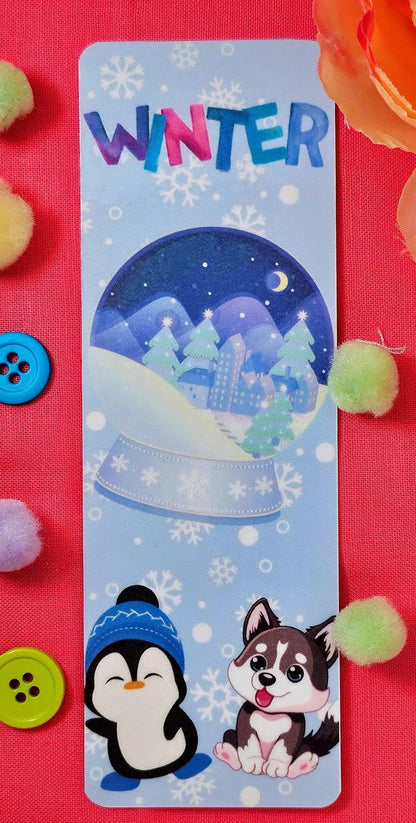 Winter Whimsy Laminated Bookmark - Autumnmist Boutique