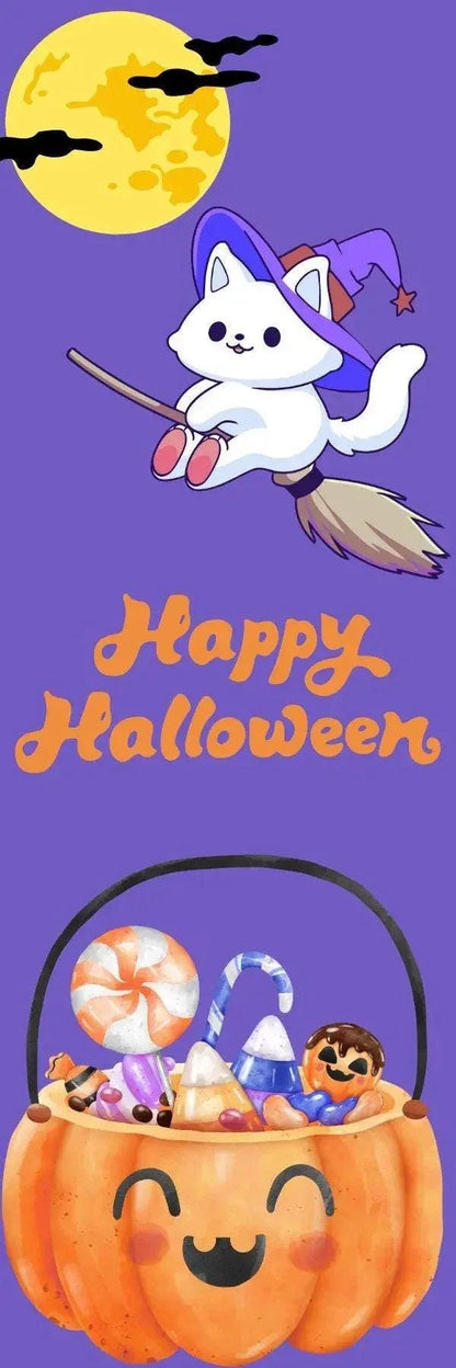 Happy Halloween Whiskers Laminated Bookmark - Autumnmist Boutique