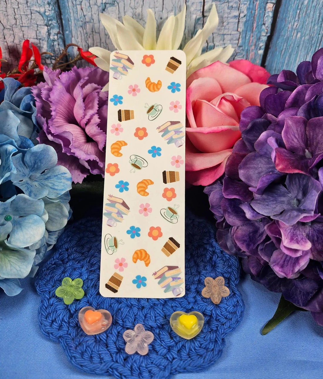Coffee &amp; Books Laminated Bookmark - Autumnmist Boutique