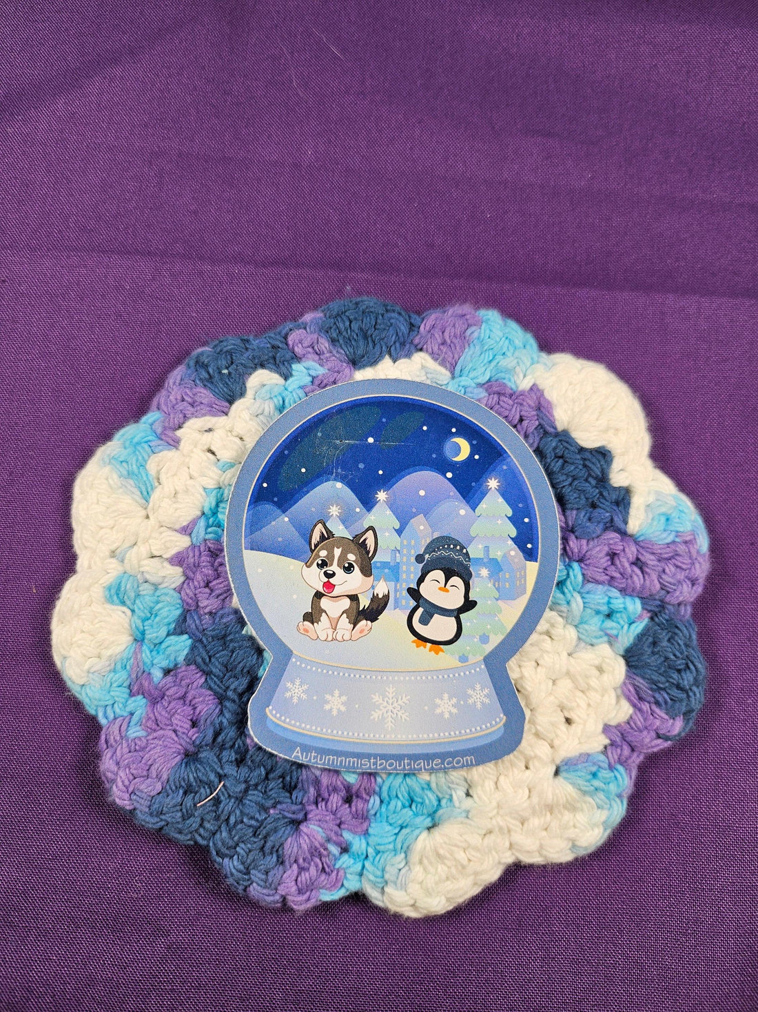 Winter Snow Globe Vinyl Sticker - Autumnmist Boutique