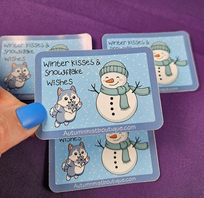 Frosty Friends Vinyl Sticker - Autumnmist Boutique