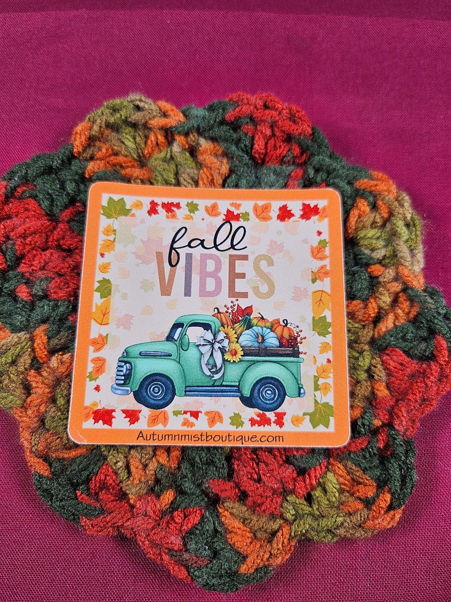 Fall Vibes Vinyl Sticker - Autumnmist Boutique