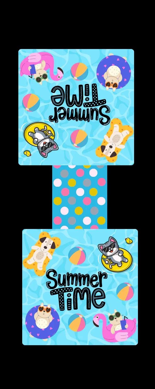 Summer Time Splash Magnetic Bookmark - Autumnmist Boutique