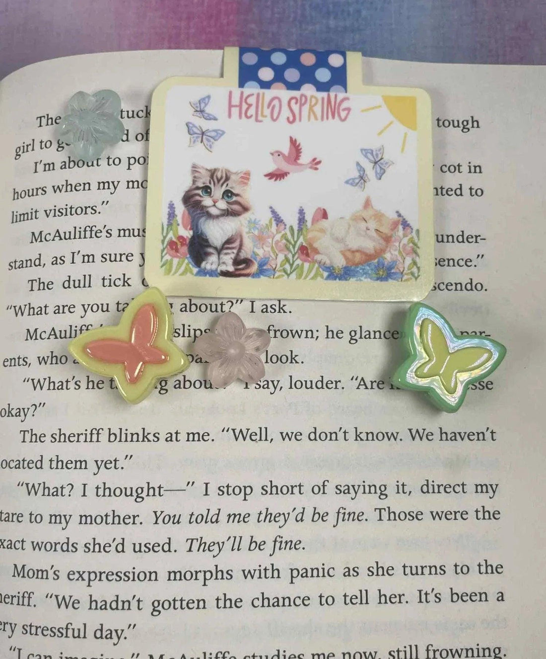 Hello Spring Magnetic Bookmark - Autumnmist Boutique