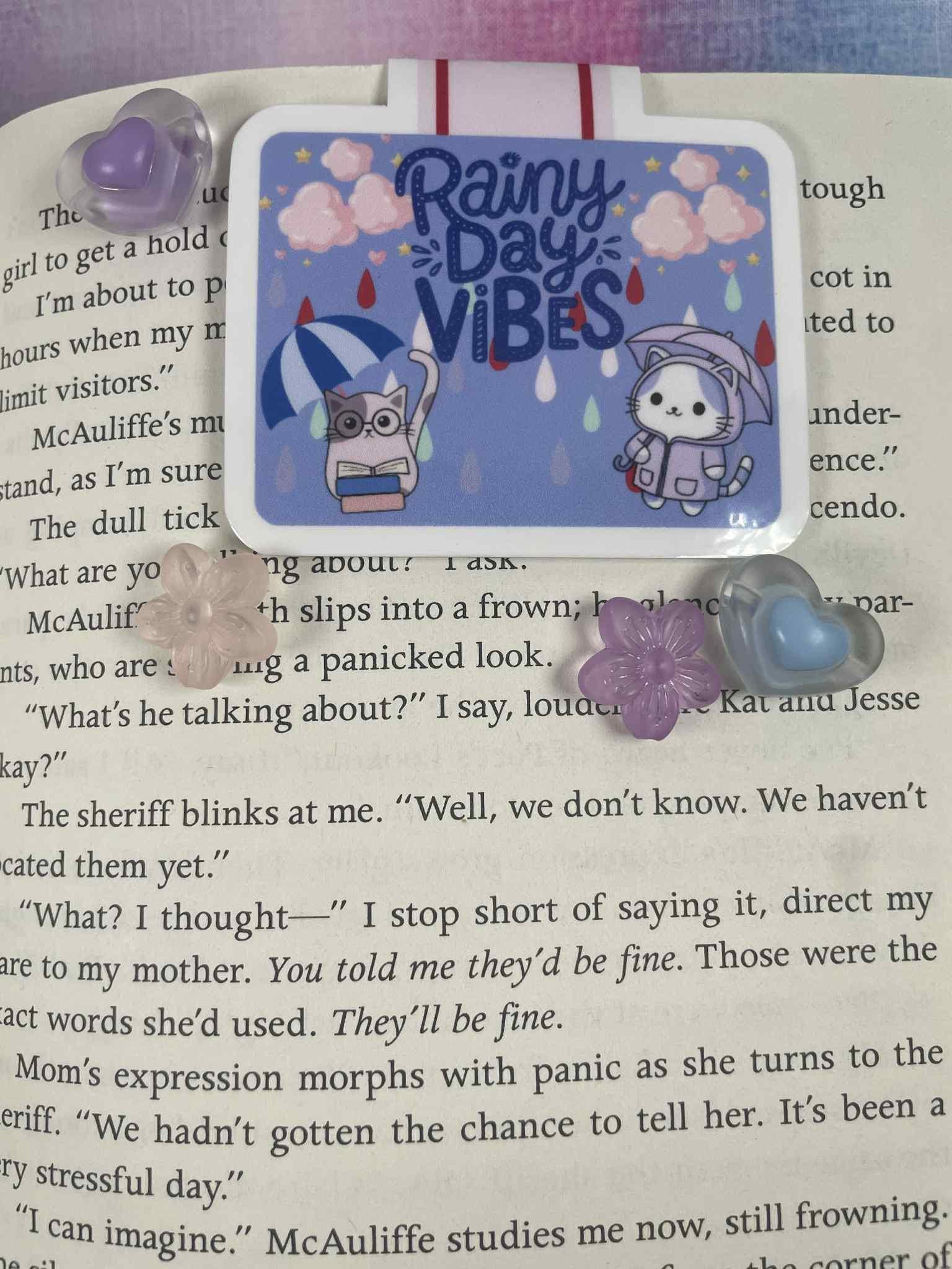 Rainy Day Vibes Magnetic Bookmark - Autumnmist Boutique