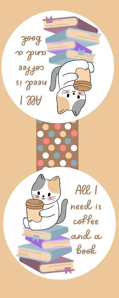 Coffee &amp; Cozy Reads Magnetic Bookmark - Autumnmist Boutique