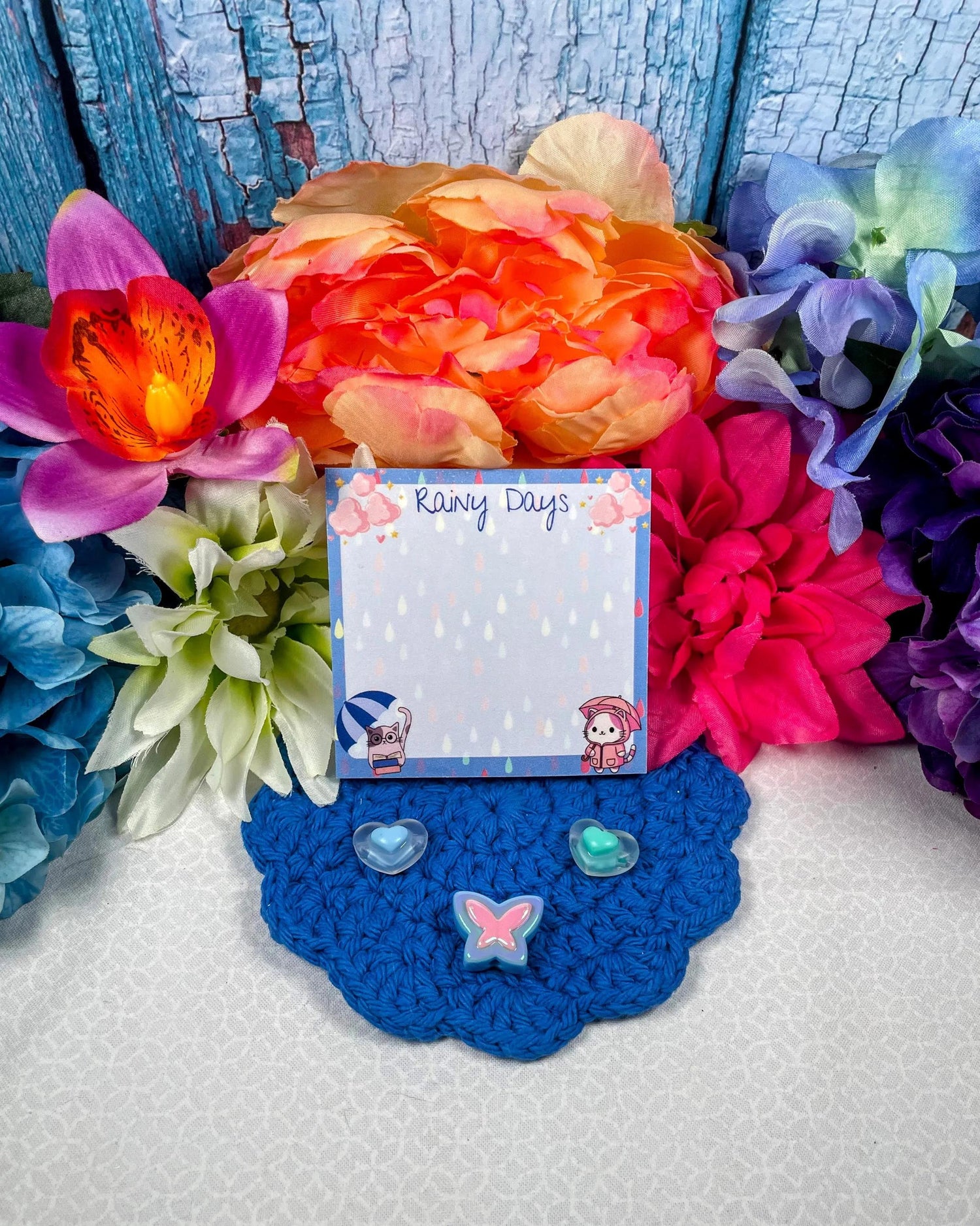 Rainy Day Vibes Sticky Notes 3&amp;quot; x 3&amp;quot; - Autumnmist Boutique