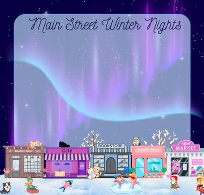 Main Street Winter Nights Edition Sticky Notes 3&amp;quot; x 3&amp;quot; - Autumnmist Boutique
