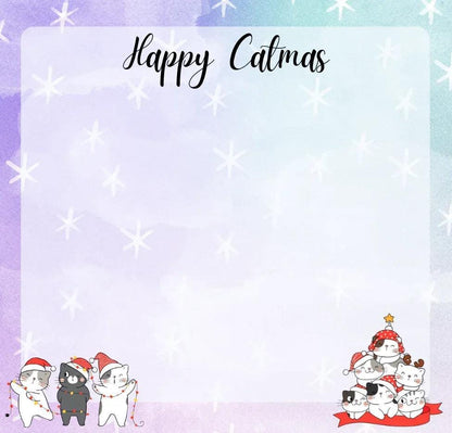 Cozy Catmas Sticky Notes 3&amp;quot; x 3&amp;quot; - Autumnmist Boutique